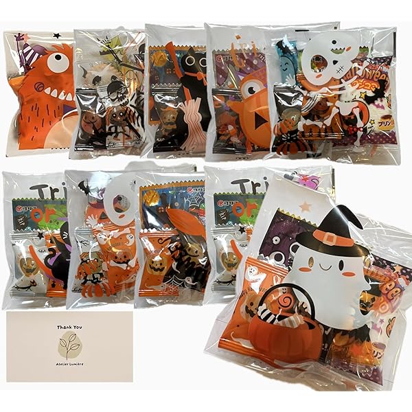 Amazon.co.jp: お菓子ブーケ8個セット☆ハロウィンお菓子☆透明